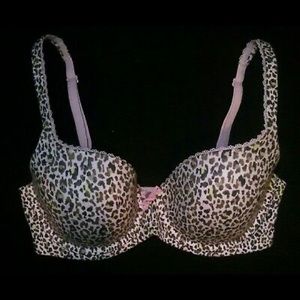 Body By Victoria Demi-Lined Cheetah Print Bra